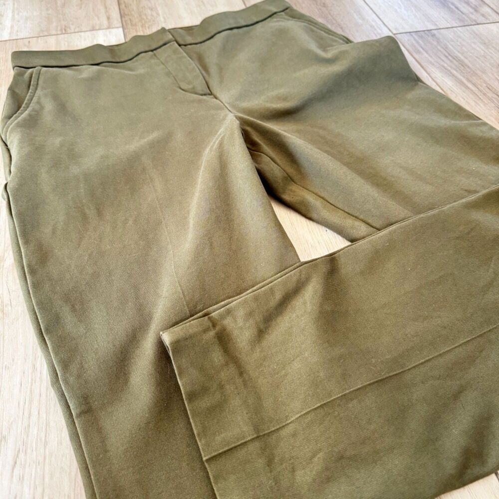 Banana Republic Ponte Stretch Trouser Pants Olive Green Slim Ankle Women’s 6